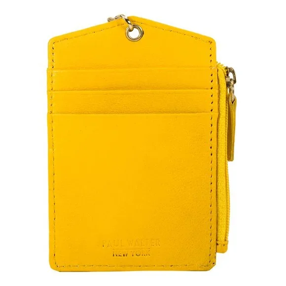 Premium Genuine Leather ID Lanyard Card Holder with Long Metal - Picture 8 of 11